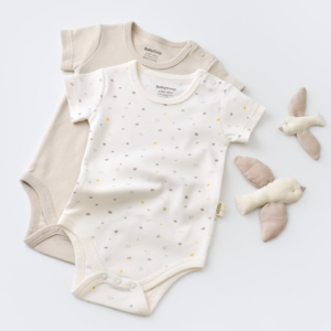 Βρεφικά κορμάκια κοντομάνικα οργανικό βαμβάκι σετ 2 τεμαχίων – Nature Bebe
