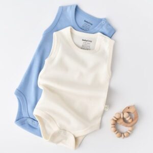 Βρεφικά κορμάκια αμάνικα οργανικό βαμβάκι σετ 2 τεμαχίων – Nature Bebe