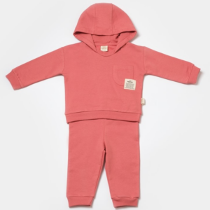 Βρεφικό σετ φόρμα κουκούλα κοραλί – Nature Bebe