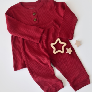 Βρεφικό σετ οργανικό βαμβάκι κόκκινο – Nature Bebe