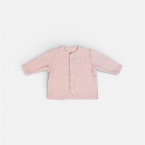 Ροζ Πλεκτό Ζακετάκι από Βαμβάκι